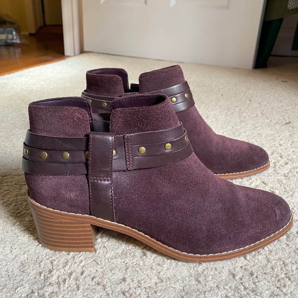 Clarks Suede Ankle Booties